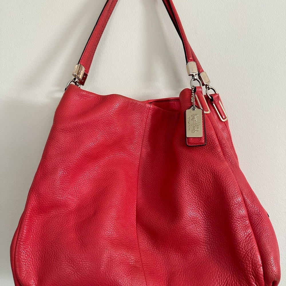 Coach Madison Phoebe Leather Satchel Shoulder Bag Hobo Purse